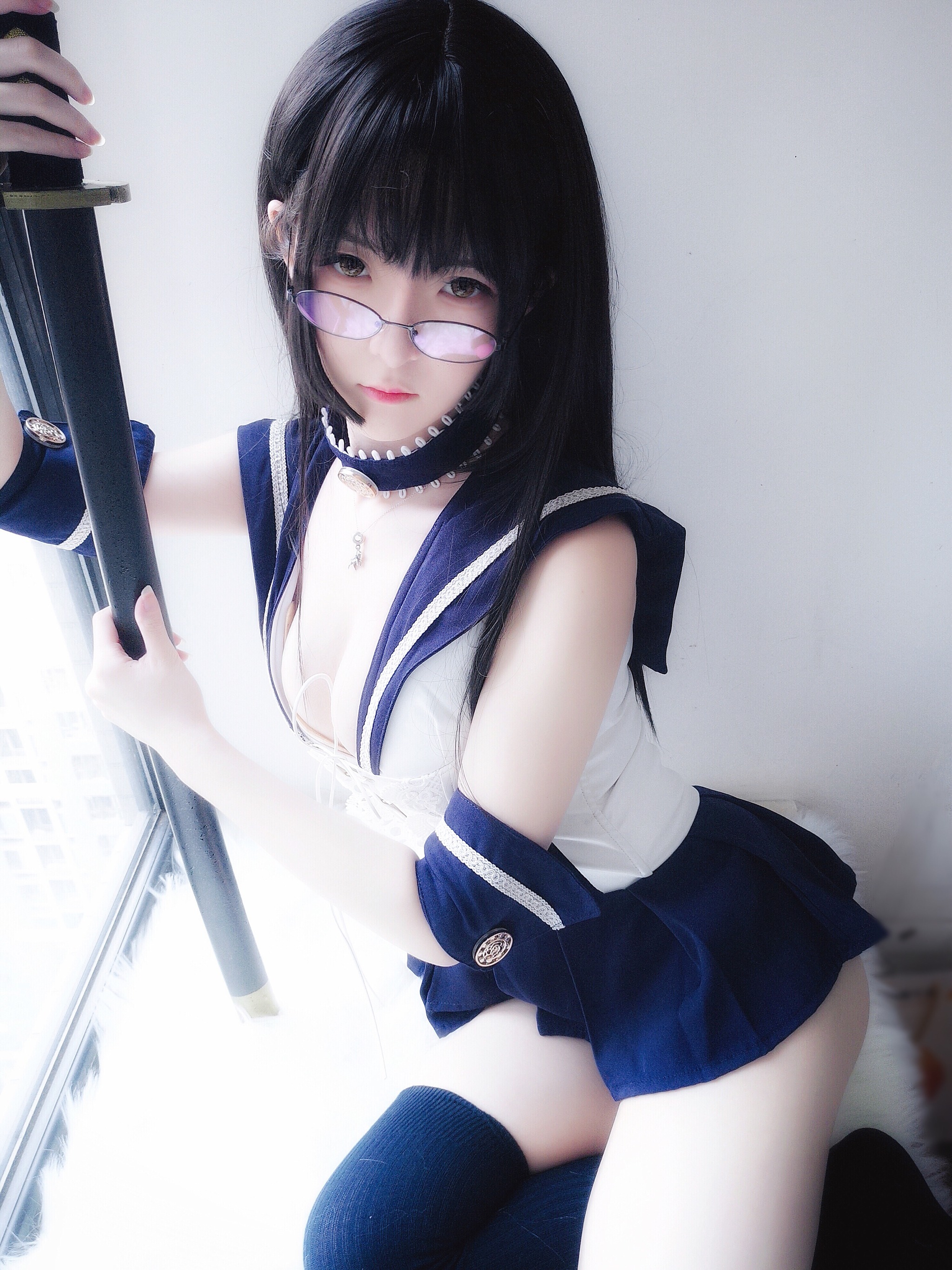 一小央泽 - NO.027 武士刀与水手服 [20P]-XikXak